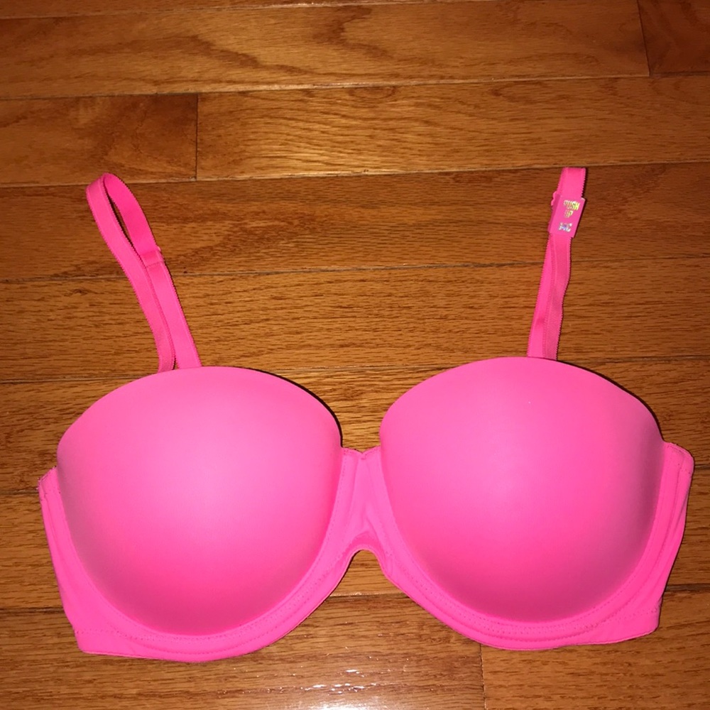 VS PINK push-up strapless bra. 34C